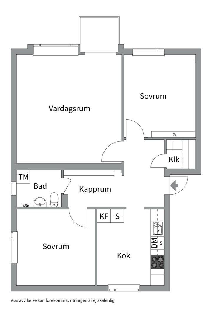 Planlösning från Elsa Borgs gata 62, Såld i Fruängen, Stockholm