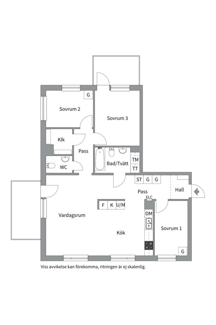 Planlösning från Fagerlidsvägen 1, Till salu i Tullinge Centralt, Botkyrka