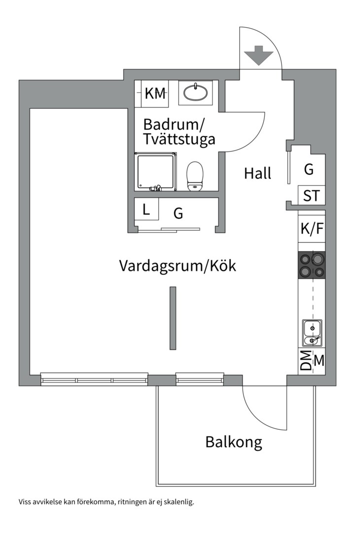 Planlösning från Kryddblandargatan 11, Kommande i Centrum, Uppsala