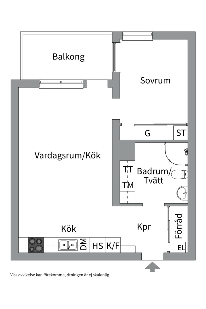 Planlösning från Mariaterrassen 6, Såld i Gustavsberg, Värmdö