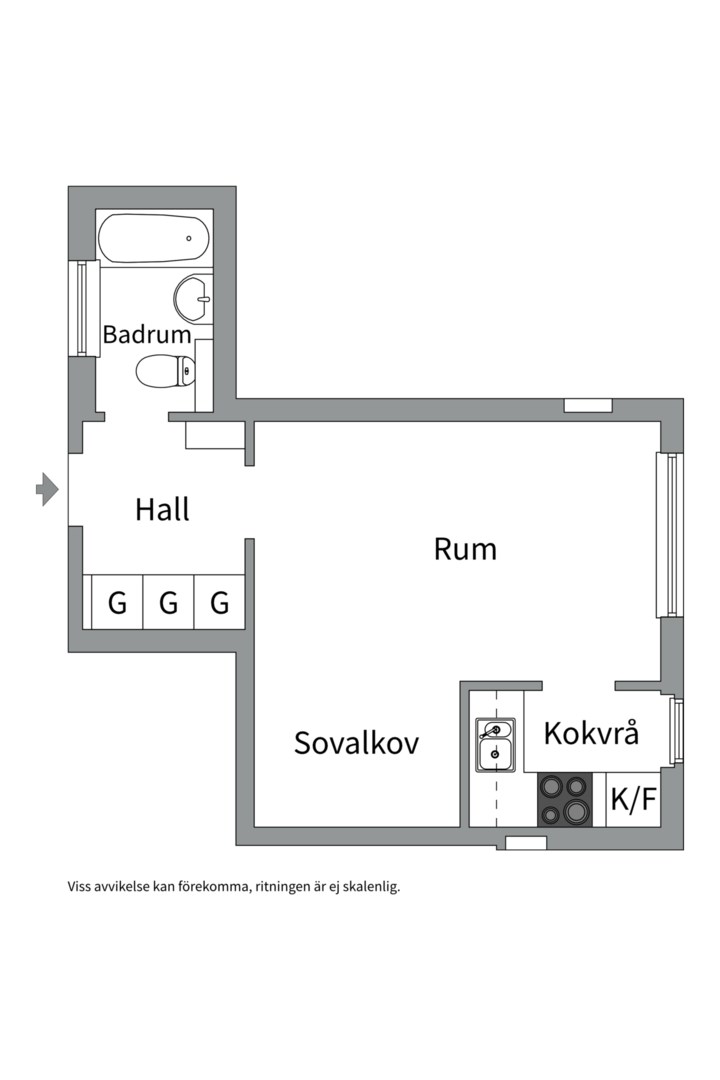 Planlösning från Blomstergatan 4, Till salu i Gideonsberg, Västerås