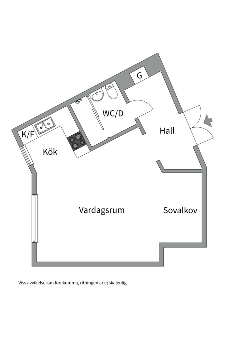 Planlösning från Tellusborgsvägen 33, 3tr, Till salu i Midsommarkransen, Stockholm
