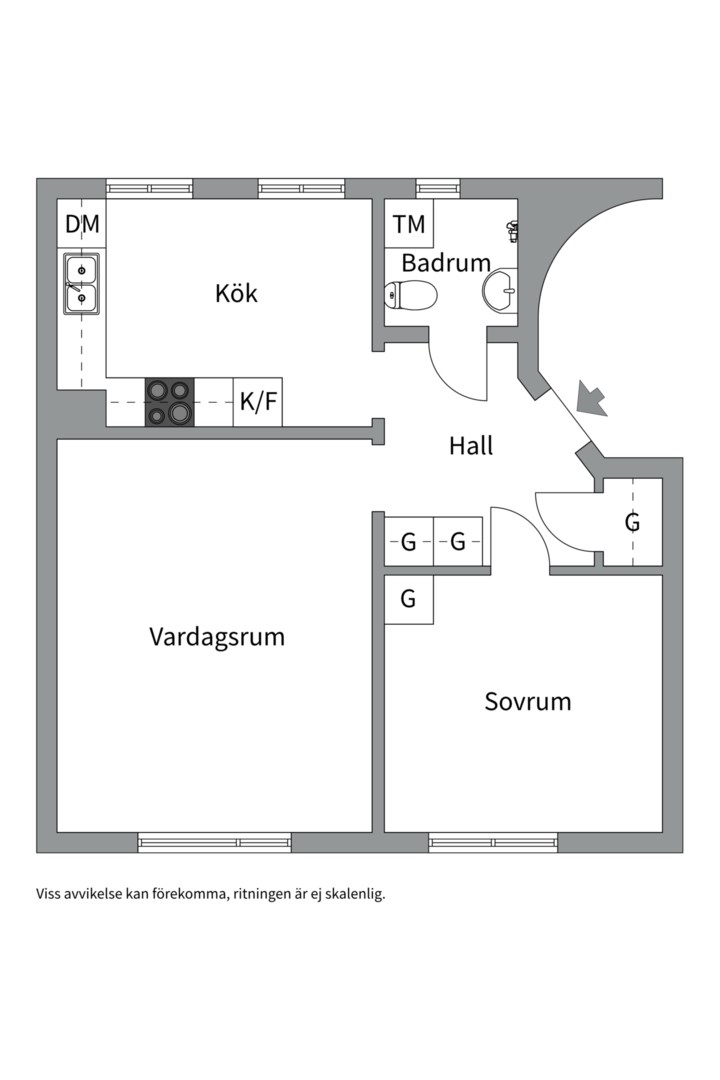 Planlösning från Valborgsmässovägen 34, Såld i Midsommarkransen - Telefonplan, Stockholm