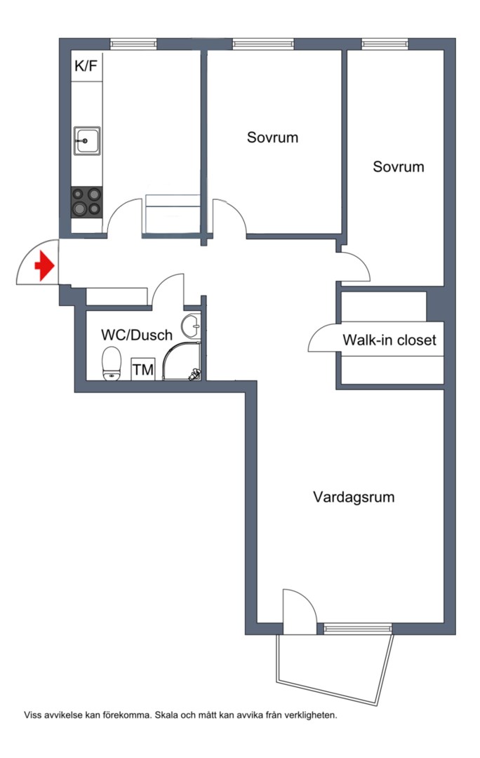Planlösning från Månstorpsvägen 6, Kommande i G:a Tullingeberg, Botkyrka