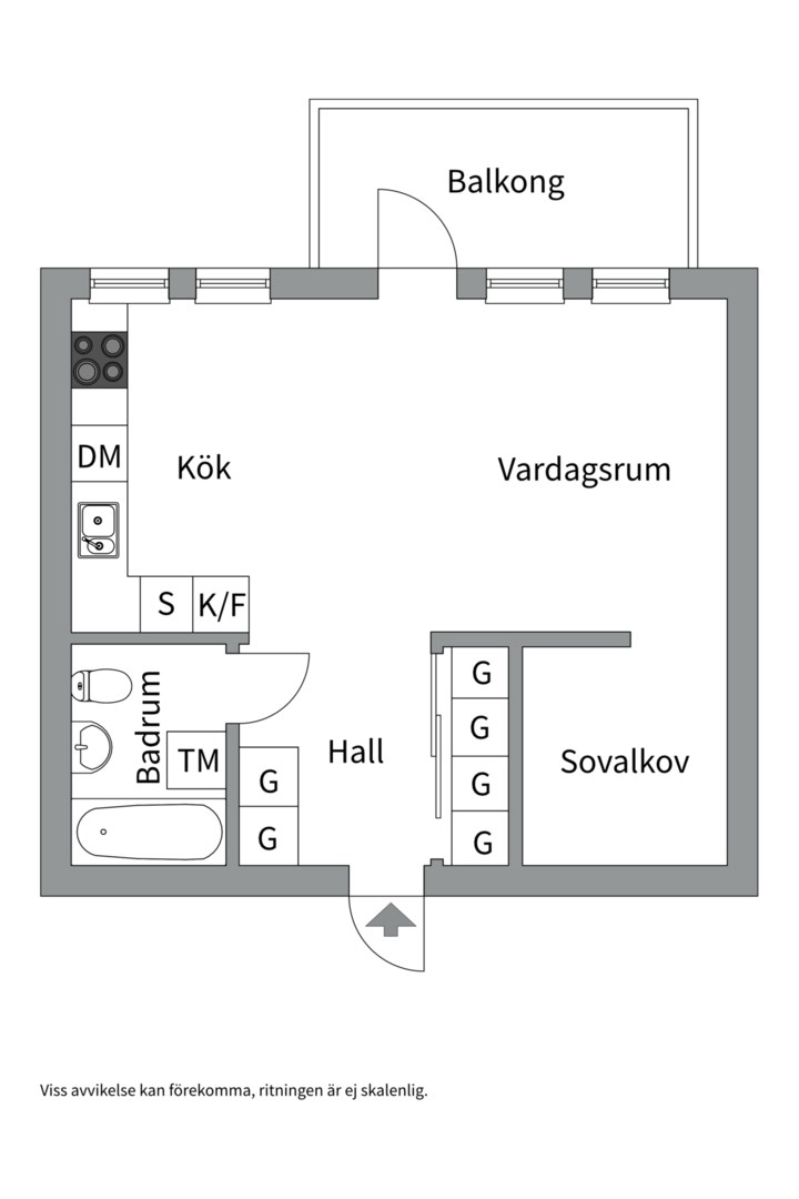 Planlösning från Ornövägen 26, Till salu i Västra Orminge, Nacka