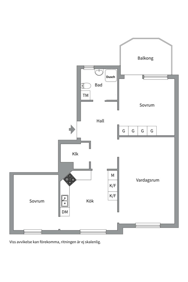Planlösning från Ulleråkersvägen 68, Såld i Ulleråker, Uppsala
