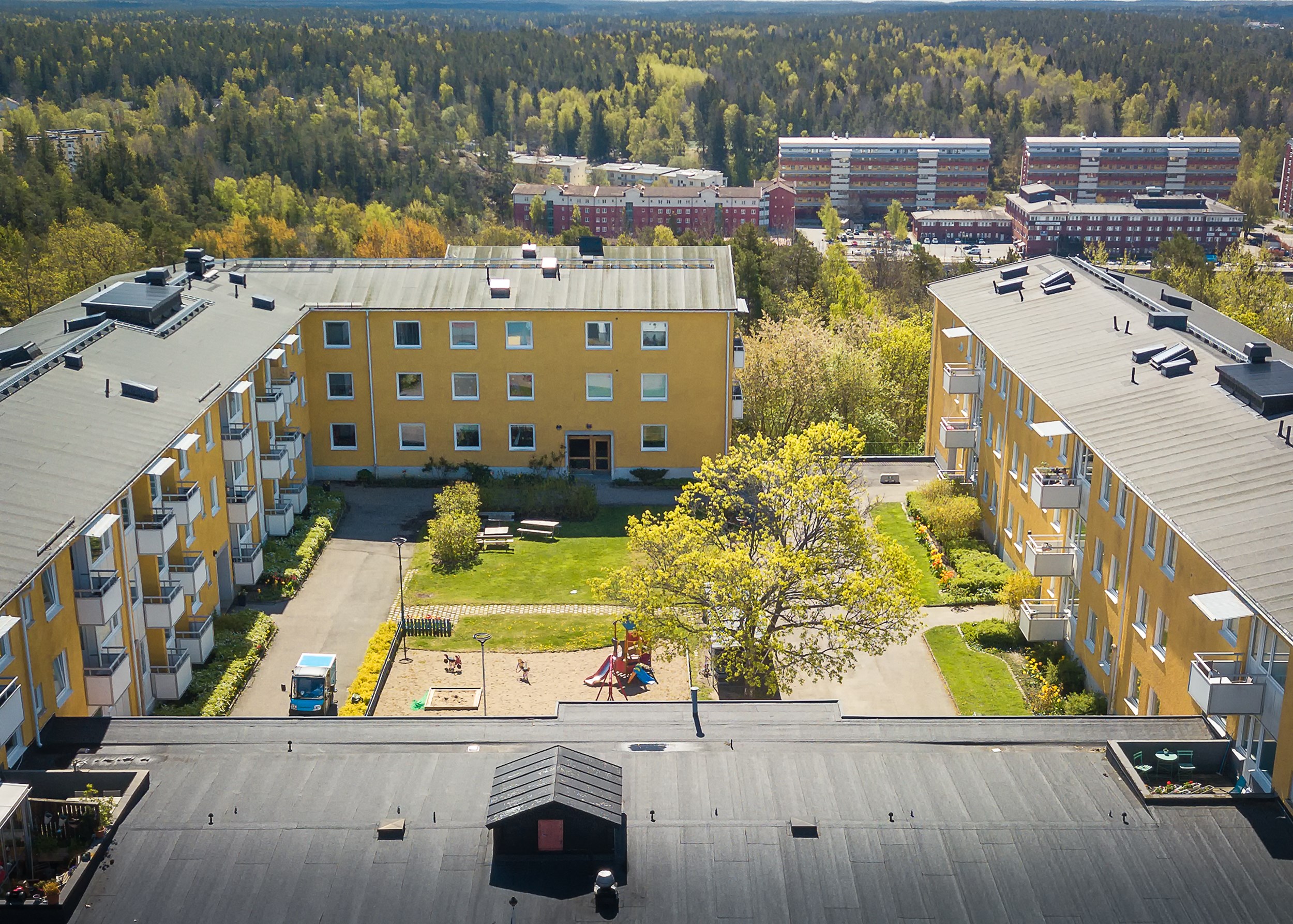Bostadsbild från Tullingebergsvägen 8A, Kommande i G:a Tullingeberg, Botkyrka