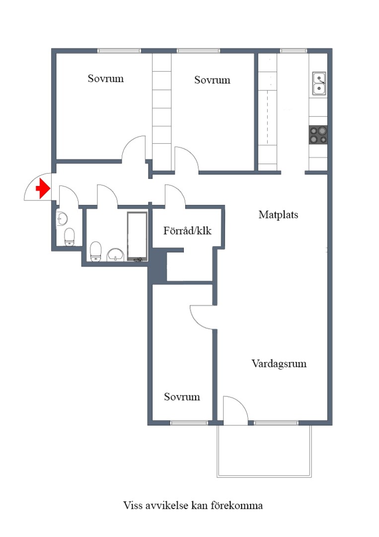 Planlösning från Månstorpsvägen 11, Kommande i G:a Tullingeberg, Botkyrka