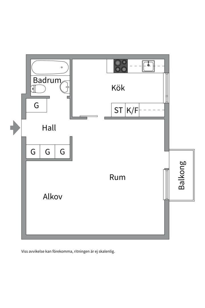 Planlösning från Tiundagatan 49, Kommande i Luthagen, Uppsala
