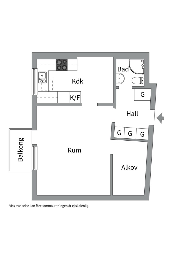Planlösning från Tiundagatan 47, Såld i Luthagen, Uppsala