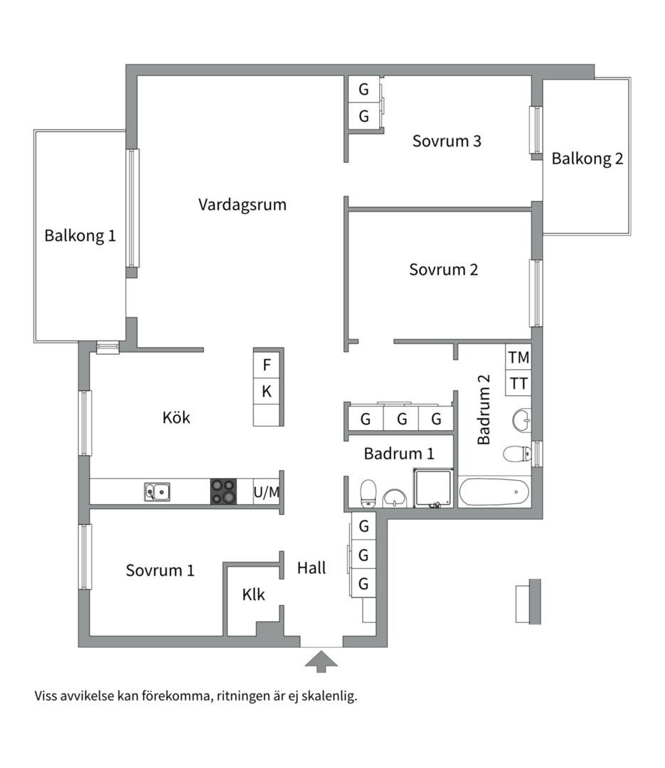 Planlösning från Siktargatan 32, Såld i Kungsängen, Uppsala