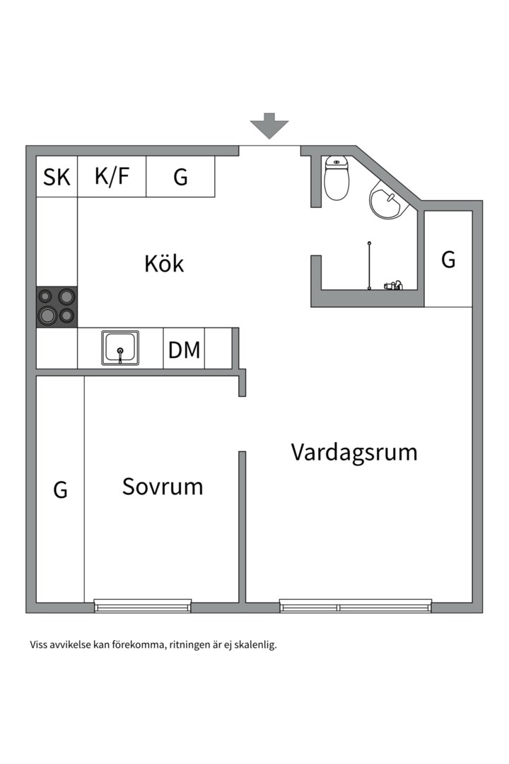 Planlösning från Love Almqvists väg 4A, Kommande i Kungsholmen - Kristineberg, Stockholm