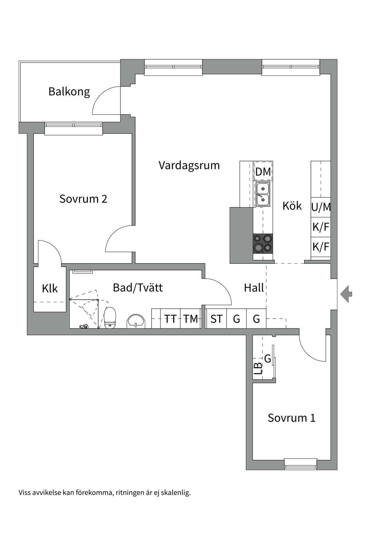 Bostadsbild från Pastorsgatan 3A, Till salu i Kapellgärdet, Uppsala