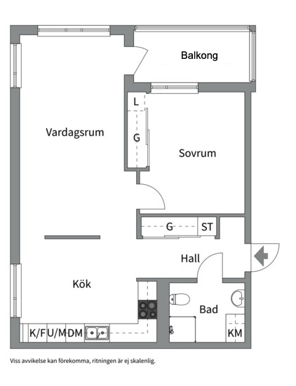Planlösning från Gamla Skärgårdsvägen 18, Till salu i Gustavsberg, Värmdö