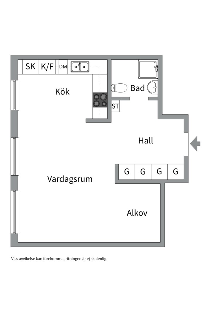 Planlösning från Geijersgatan 54B, Till salu i Luthagen, Uppsala