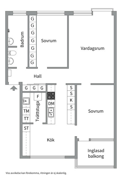 Planlösning från Lövhagsgatan 49, Till salu i Råby, Västerås