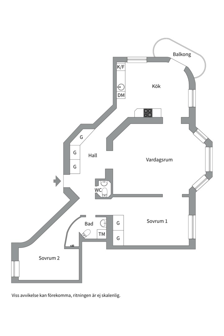 Planlösning från Kronobergsgatan 17, Kommande i Kungsholmen, Stockholm