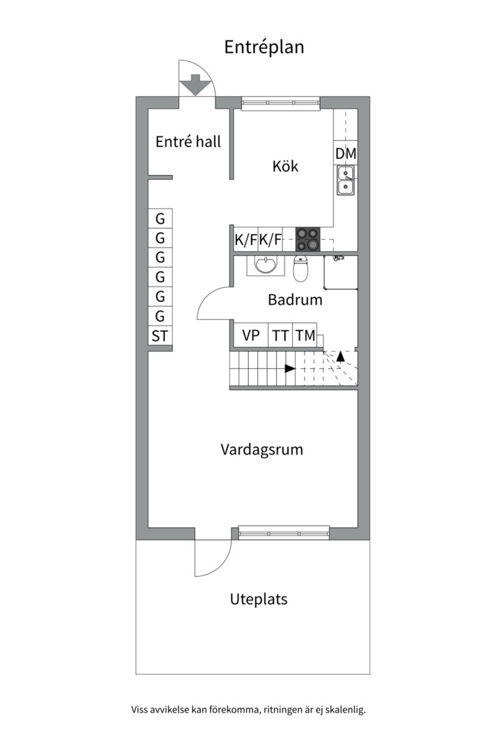 Planlösning från Hasselvägen 9F, Kommande i Storvreta, Uppsala