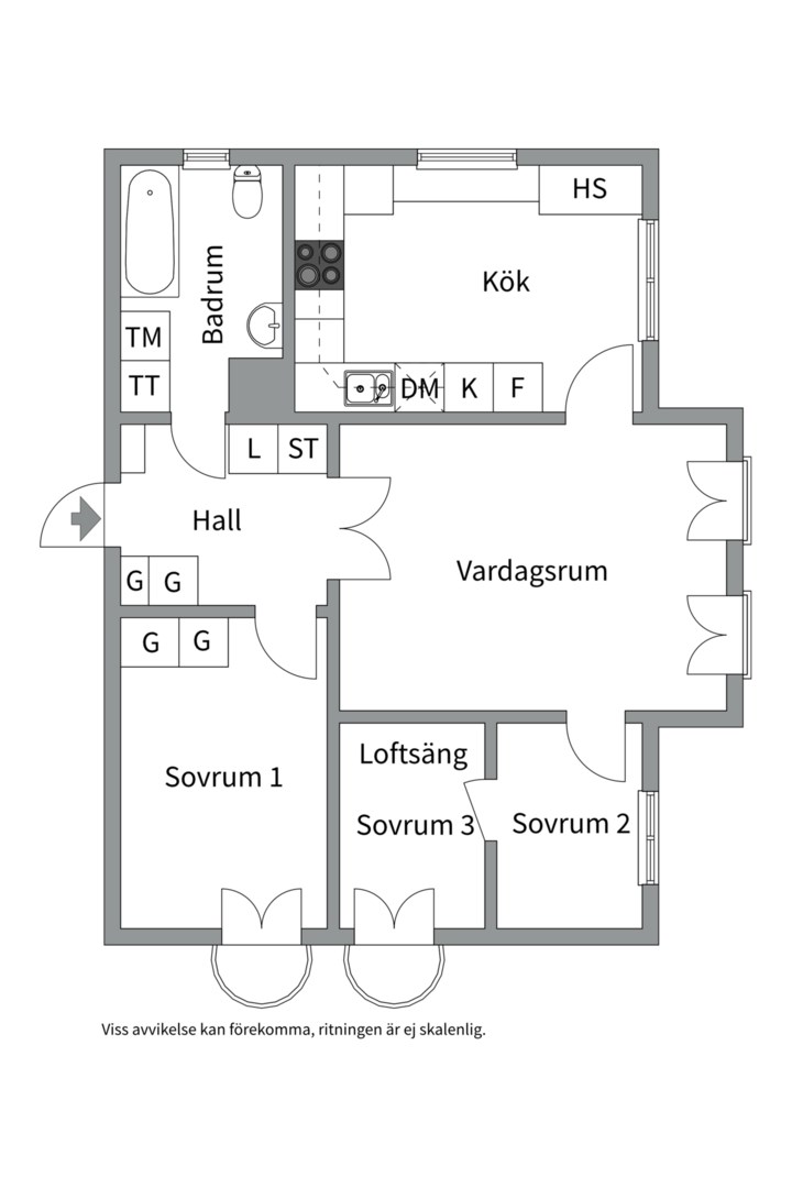 Planlösning från Ivan Oljelunds gränd 2, Såld i Kungsholmen - S:t Eriksområdet, Stockholm