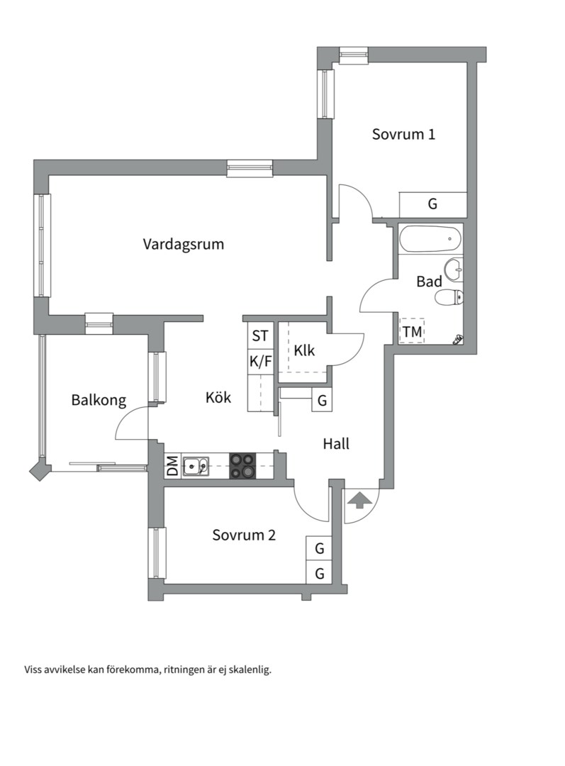 Planlösning från Stenbrohultsvägen 107, Till salu i Sävja, Uppsala