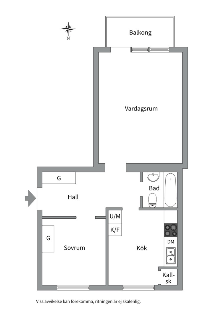 Planlösning från Geijersgatan 46 A, Kommande i Luthagen, Uppsala