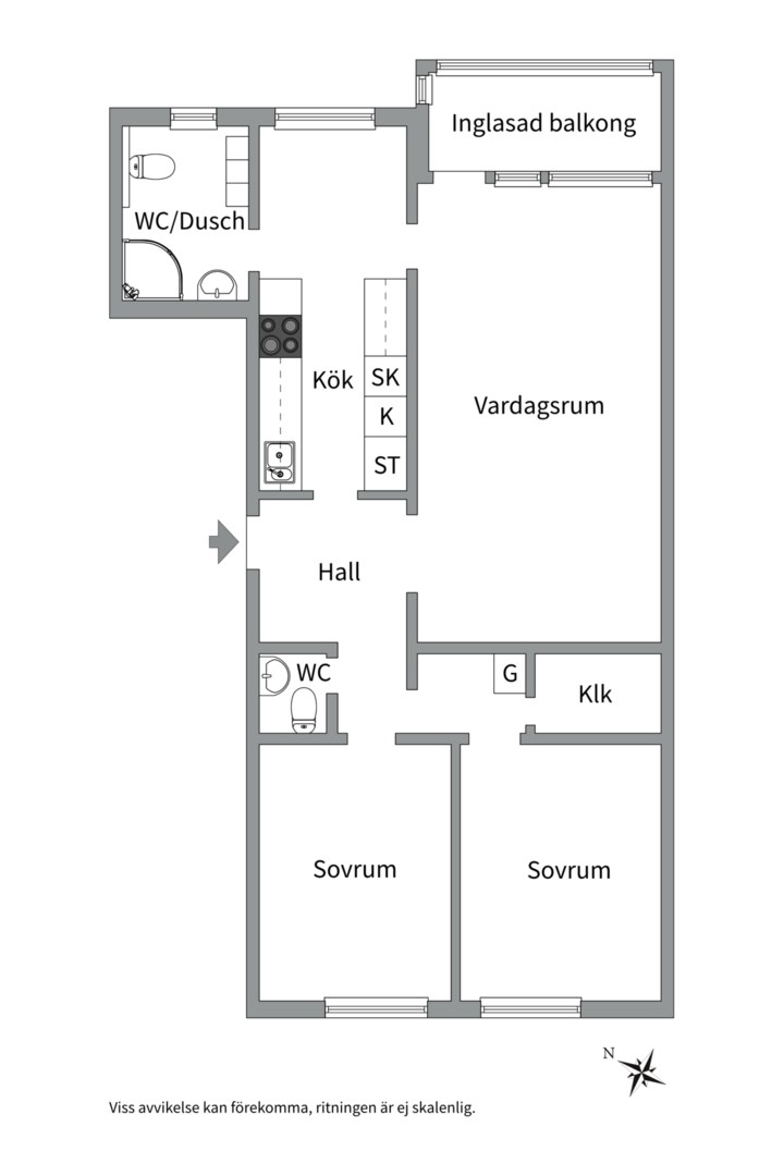 Planlösning från Ritargatan 4 A, Till salu i , Uppsala