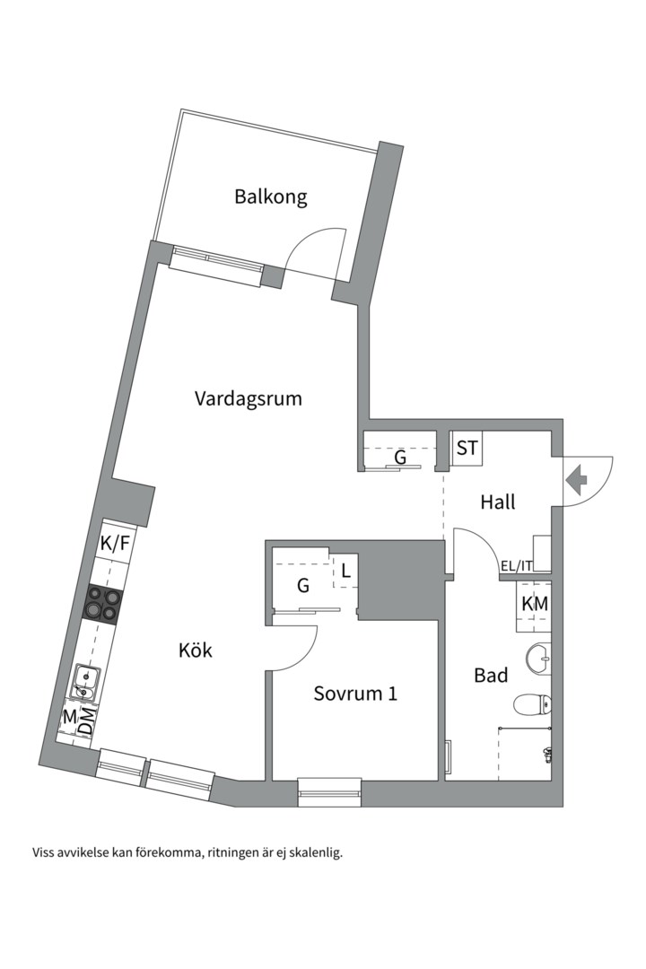 Planlösning från Mältargatan 13C, Kommande i Kungsängen, Uppsala