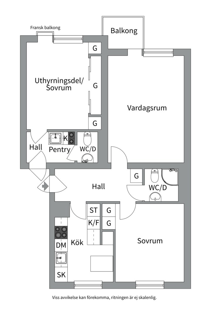 Planlösning från Torkelsgatan 10B, Snart till salu i Fålhagen, Uppsala
