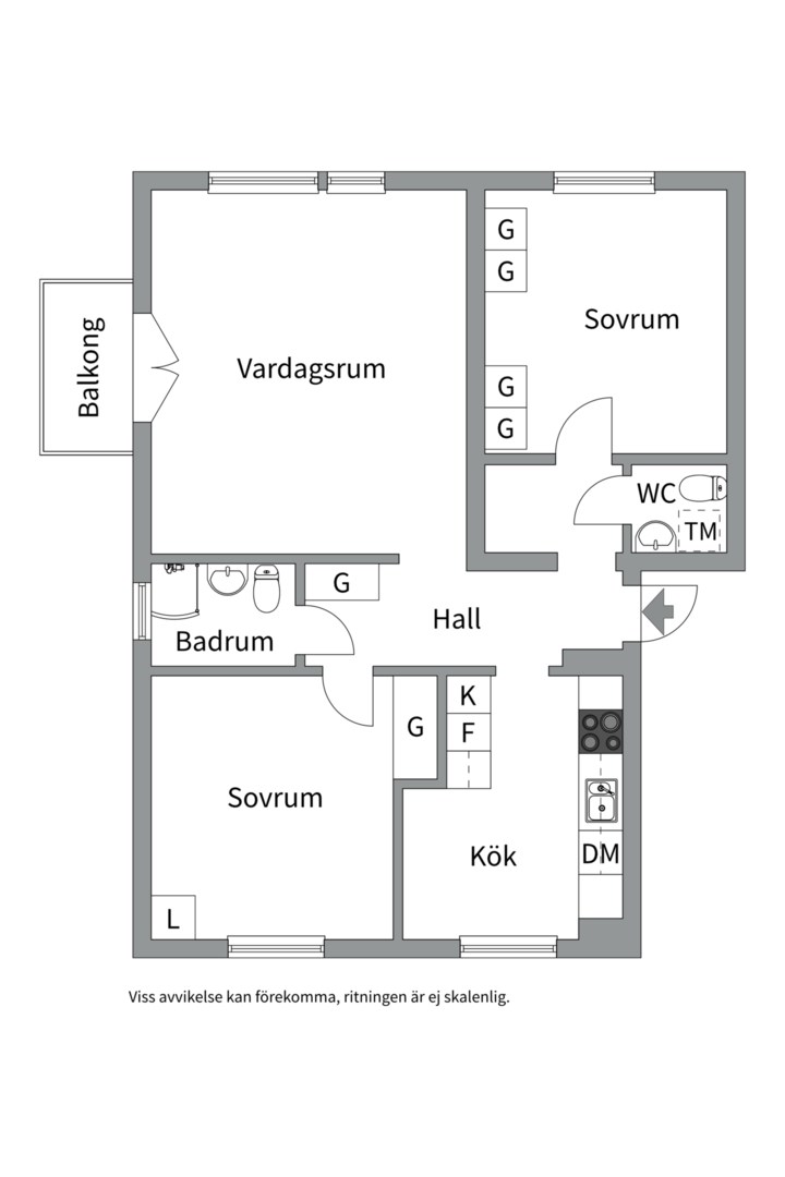 Planlösning från Svartbäcksgatan 96A, Såld i Tunabackar, Uppsala