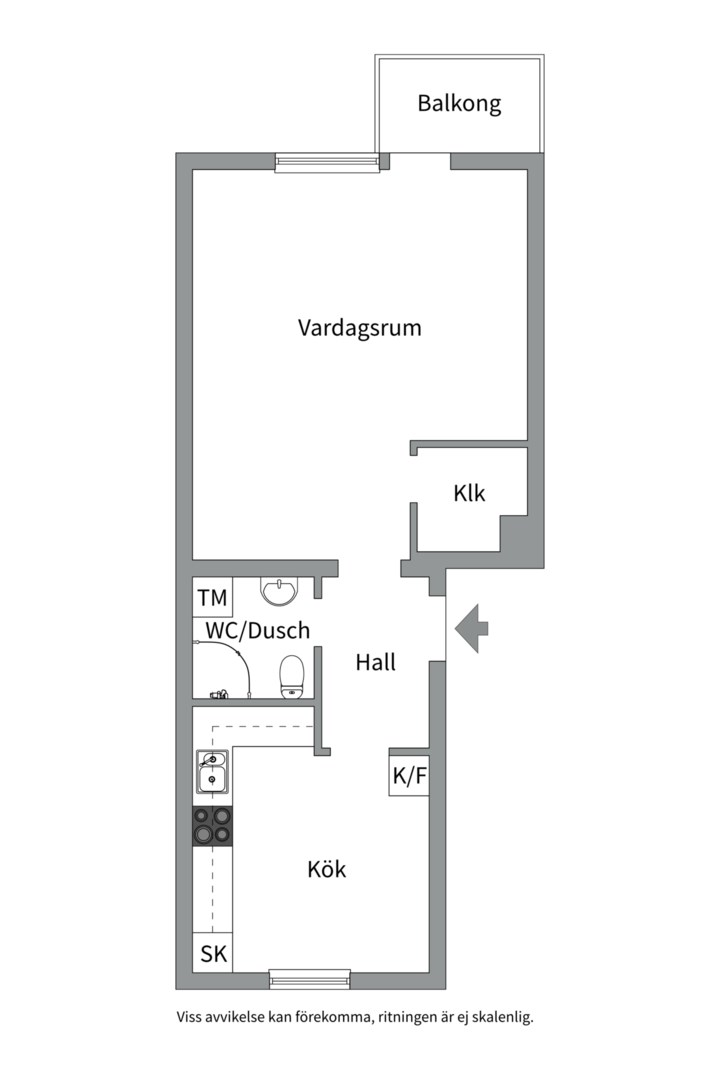 Planlösning från Swedenborgsgatan 34B, Såld i Svartbäcken, Uppsala