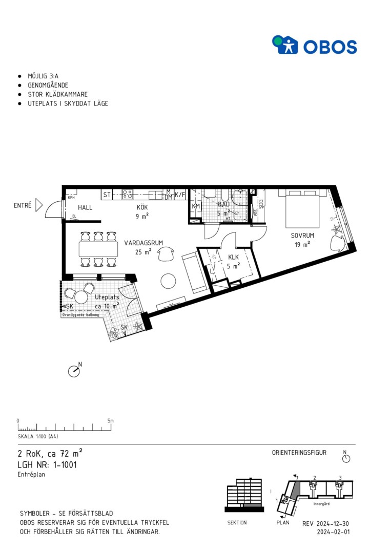 Planlösning från Gamla Norrtäljevägen 128, Till salu i Roslags Näsby, Täby