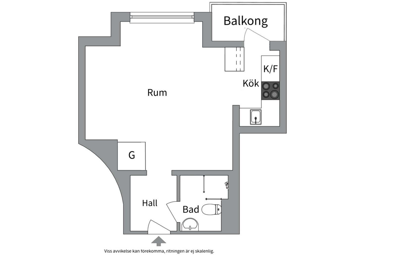 Planlösning från Sankt Eriksgatan 41, Kommande i Kungsholmen - Fridhemsplan, Stockholm