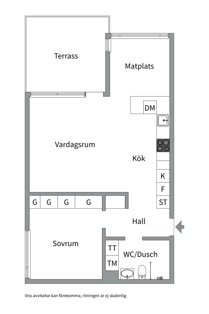 Planlösning från Tallidsvägen 2, 4/4tr, Kommande i Finntorp, Nacka