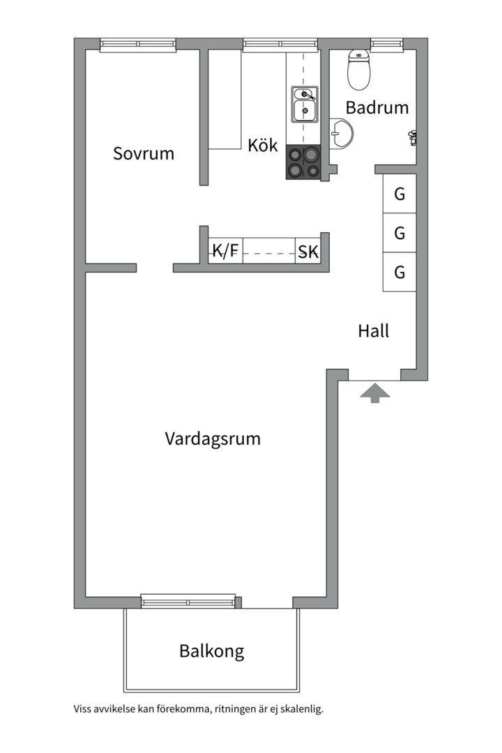 Planlösning från Tångvägen 17, Till salu i Hökmossen/Telefonplan, Stockholm