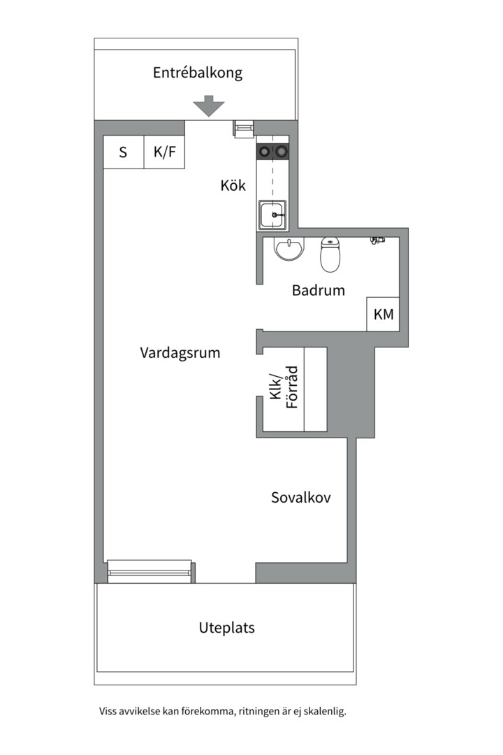 Planlösning från Bernadottestigen 1B, Såld i Valsätra, Uppsala