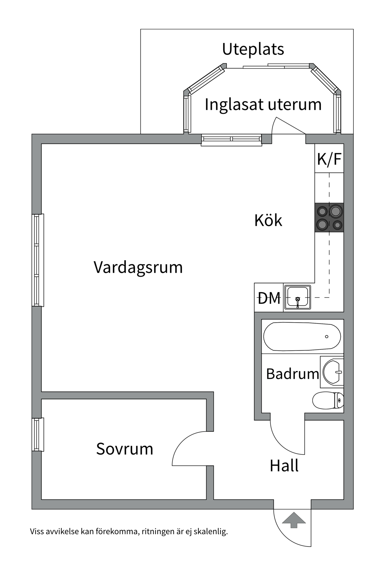 Bostadsbild från Albertinas väg 51, Kommande i Alunda, Östhammar