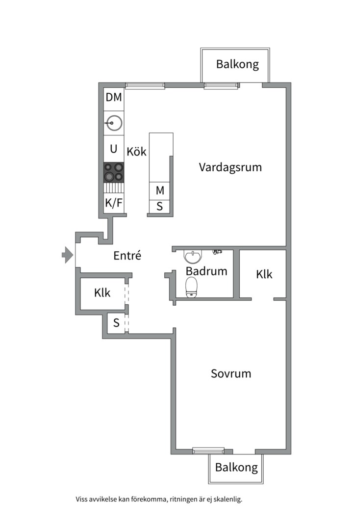 Planlösning från Vattenledningsvägen 23, Såld i Midsommarkransen, Stockholm