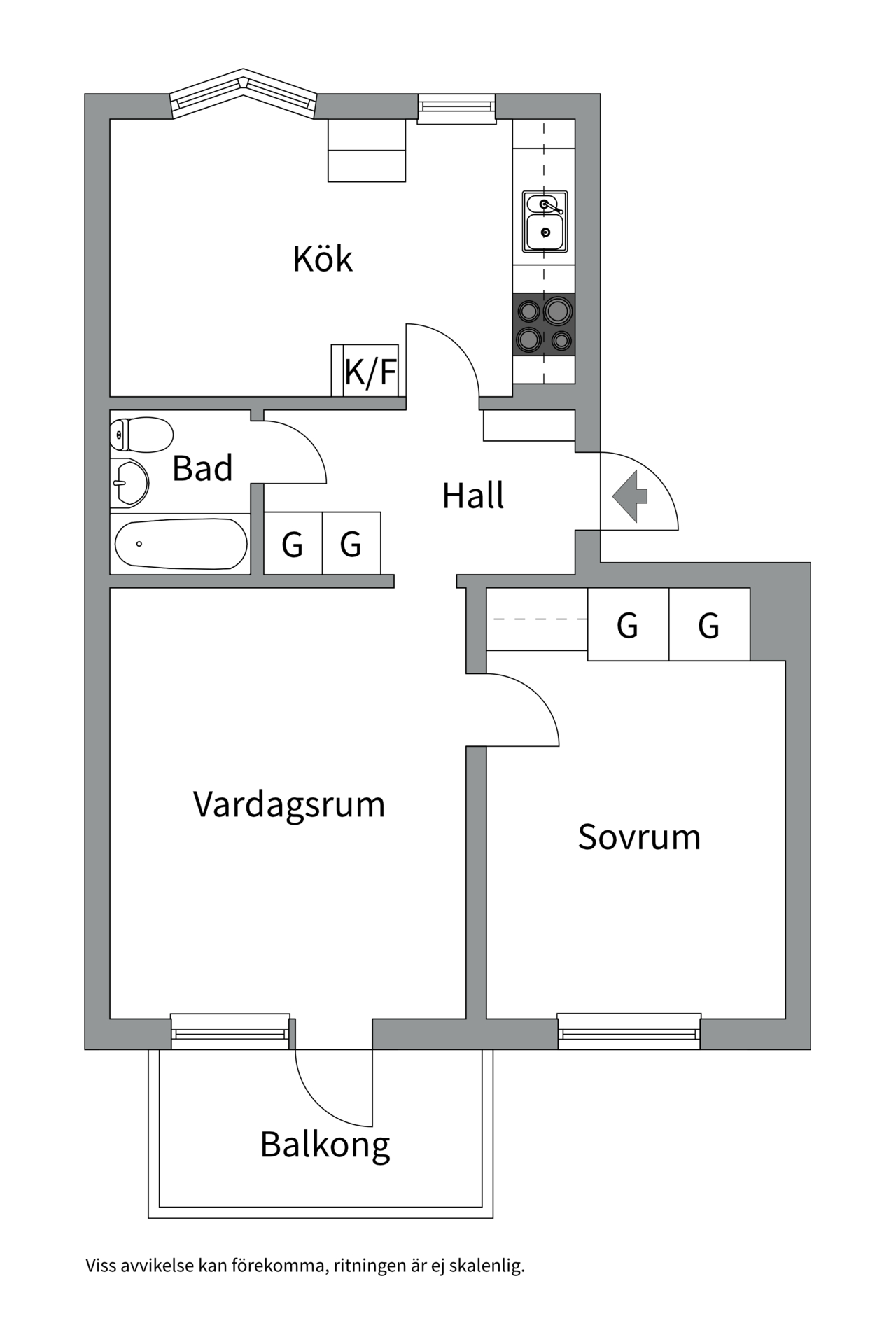 Bostadsbild från Drottninggatan 32B, Kommande i Lustigkulla, Västerås
