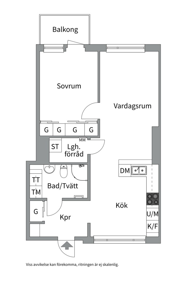 Planlösning från Solskensgatan 11, Till salu i Gränby, Uppsala