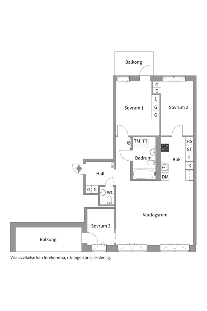 Planlösning från Augustendalsvägen 4A, 3tr, Till salu i Nacka Strand, Nacka