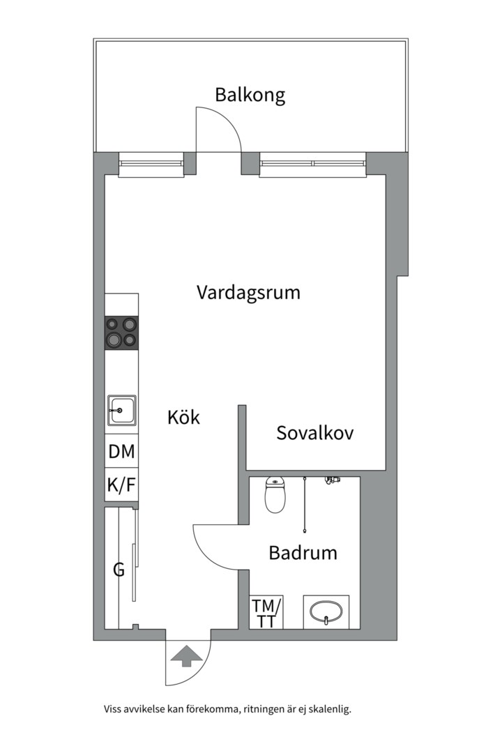 Planlösning från Årstaskogs Väg 7A, 3 tr, Kommande i Liljeholmen - Liljeholmskajen, Stockholm