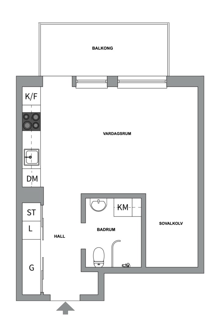 Planlösning från Kvarnholmsvägen 88, Kommande i Kvarnholmen, Nacka