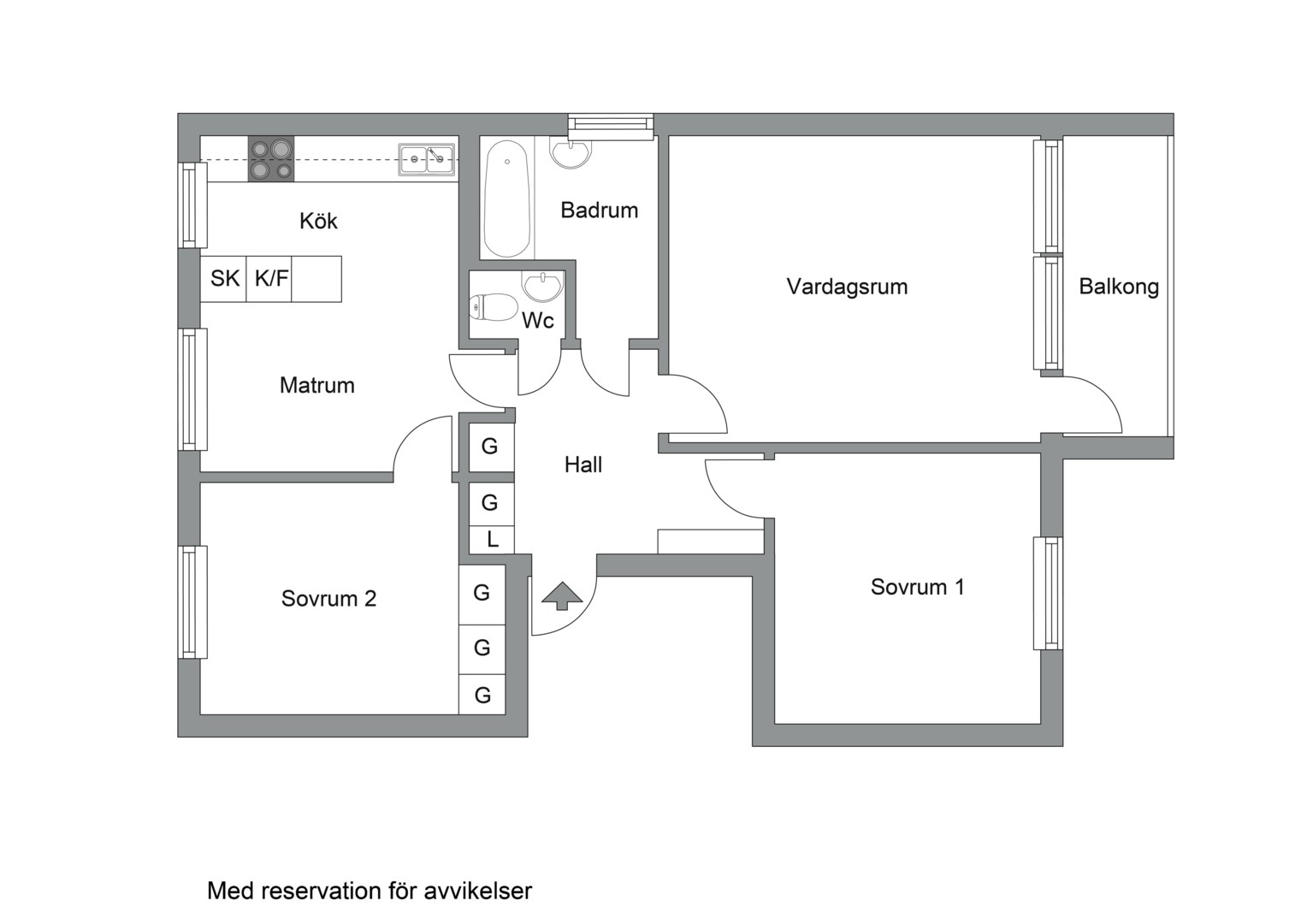 Planlösning från Äspholmsvägen 37, Såld i Skärholmen - Bredäng, Stockholm