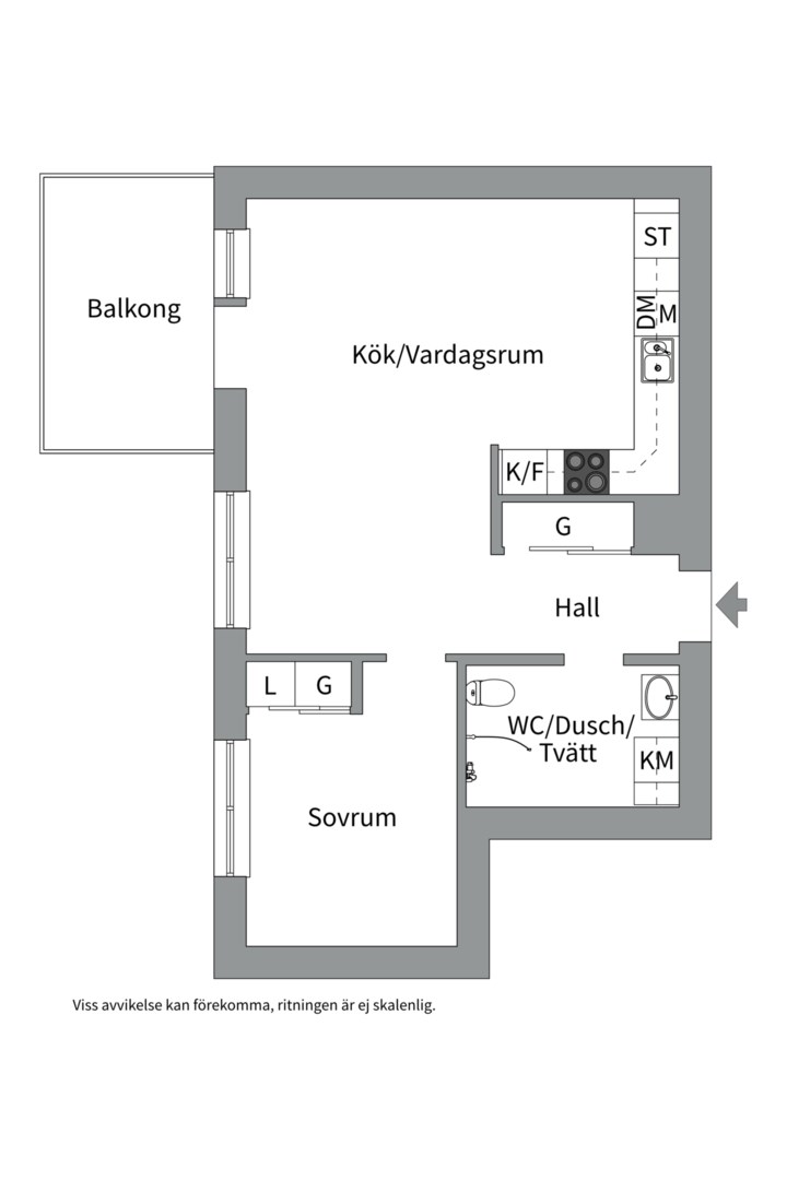 Planlösning från Havsfrugatan 1, Till salu i Öster Mälarstrand, Västerås