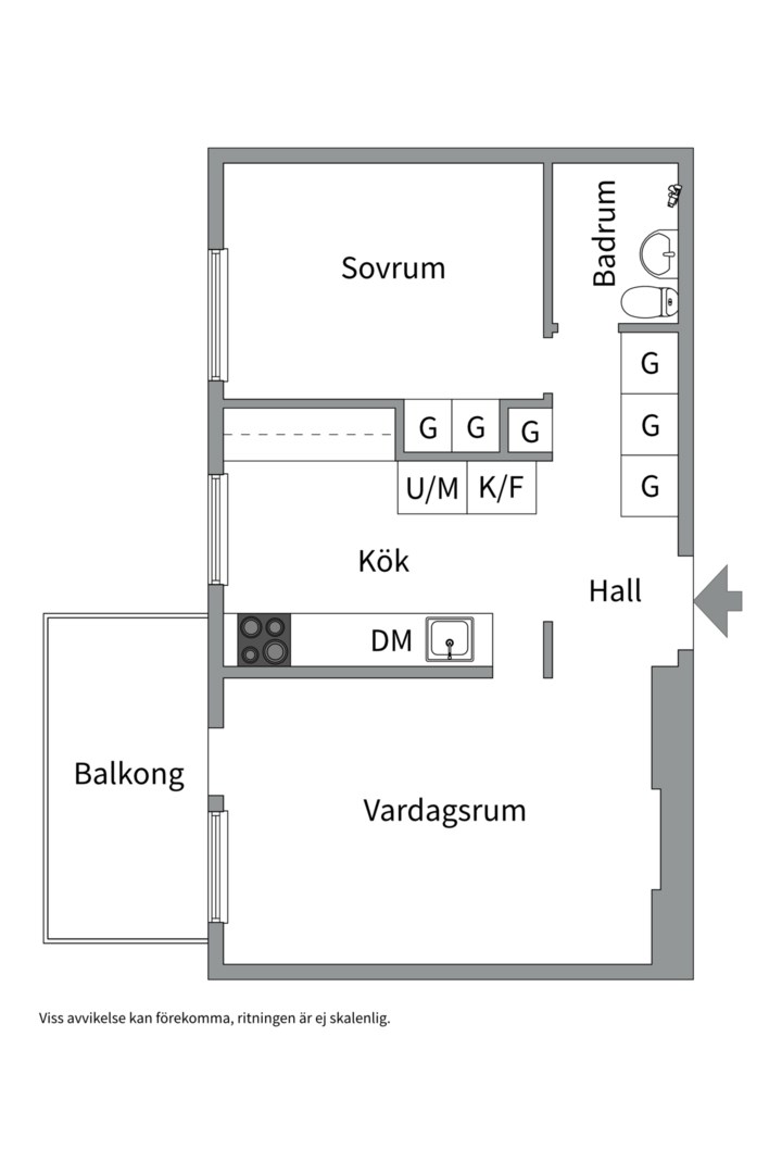 Planlösning från Vinggatan 2A, Kommande i Berghamra, Västerås