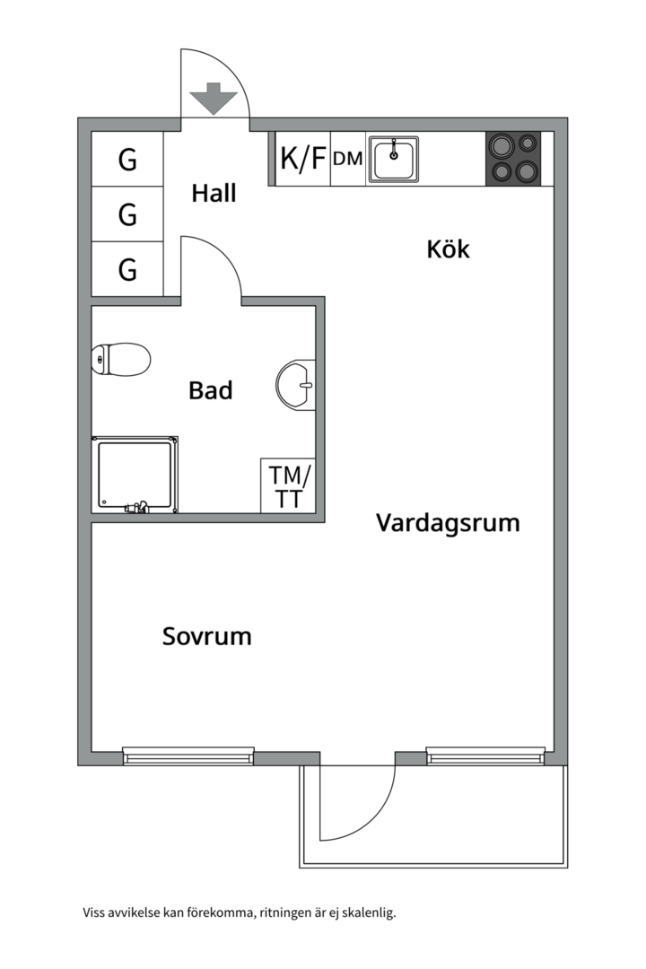 Planlösning från Råbyvägen 57H, Till salu i Gränby, Uppsala