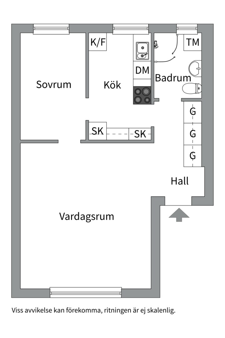Planlösning från Sparbanksvägen 76, Till salu i Hägerstensåsen, Stockholm