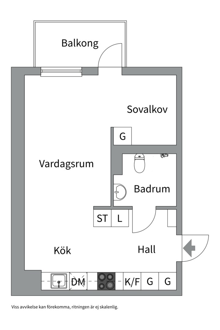 Planlösning från Gimogatan 13A, Kommande i Luthagen, Uppsala