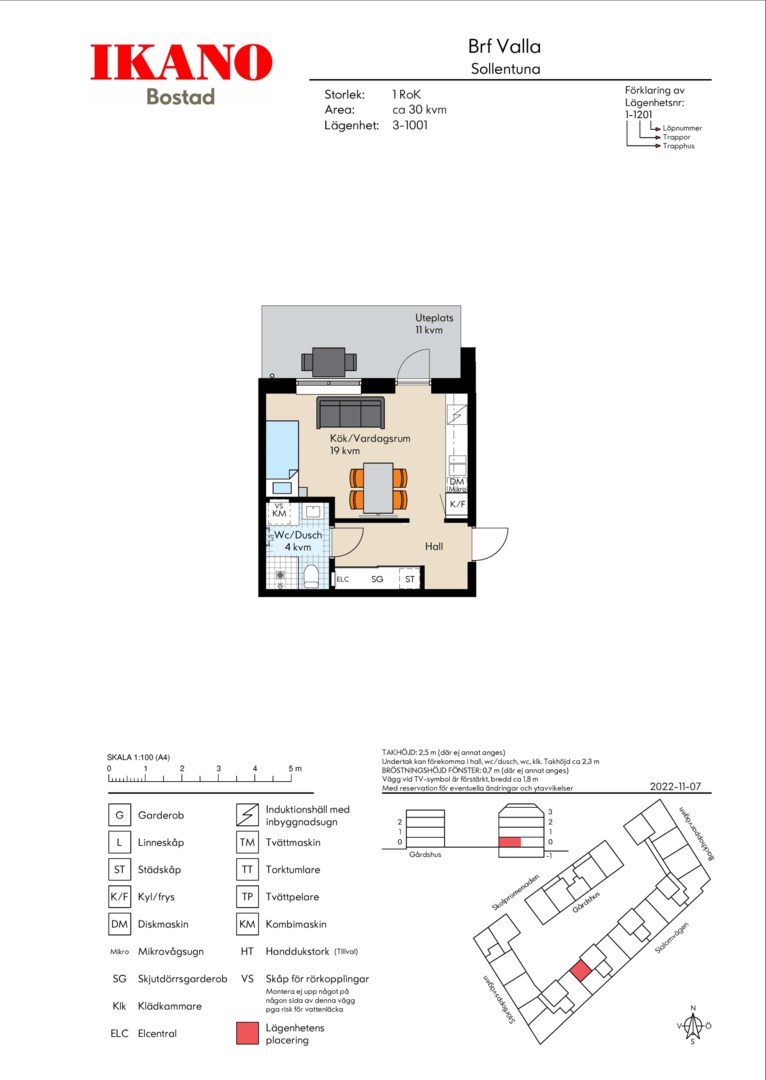 Planlösning från Slalomvägen 10, Till salu i Väsjön, Sollentuna