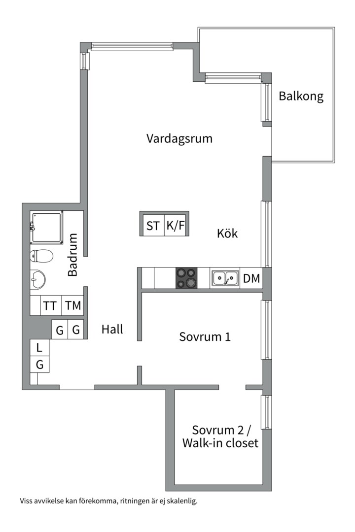 Planlösning från Fendergatan 13, Såld i Hammarby Sjöstad, Stockholm